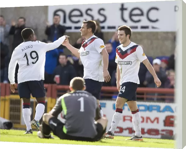 Rangers Triumph: Andy Little, Lee McCulloch, and Sone Aluko Celebrate Goals Against Inverness Caledonian Thistle
