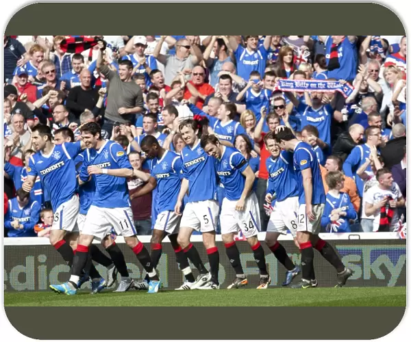 Rangers Euphoria: Andy Little Scores the Dramatic Game-Winning Goal Against Celtic at Ibrox Stadium (3-2)