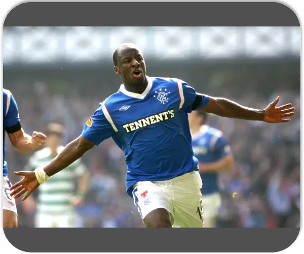 Dramatic Moment: Sone Aluko Scores the Thrilling Winner for Rangers against Celtic (3-2) at Ibrox Stadium