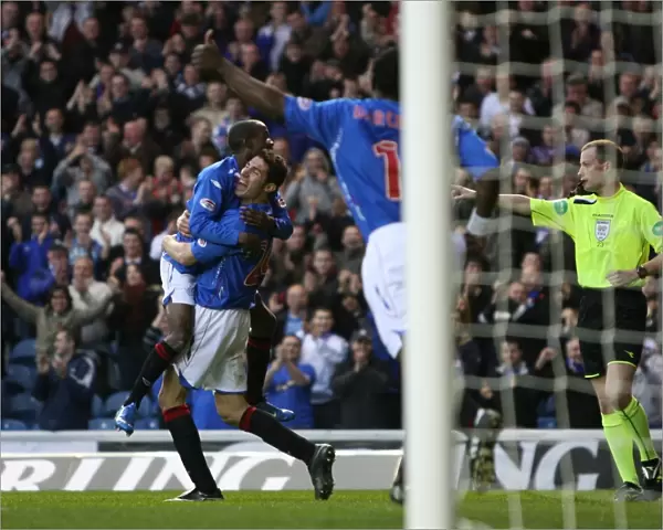 Rangers Carlos Cuellar and DaMarcus Beasley: Celebrating a 2-0 Goal Against Inverness Caledonian Thistle