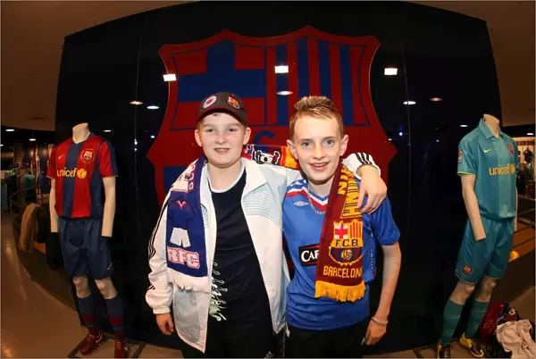 Rangers FC Training at Nou Camp: A Peek into Rangers Fans Exciting Experience at FC Barcelona Shop Amidst Barcelona Fans (2-0)