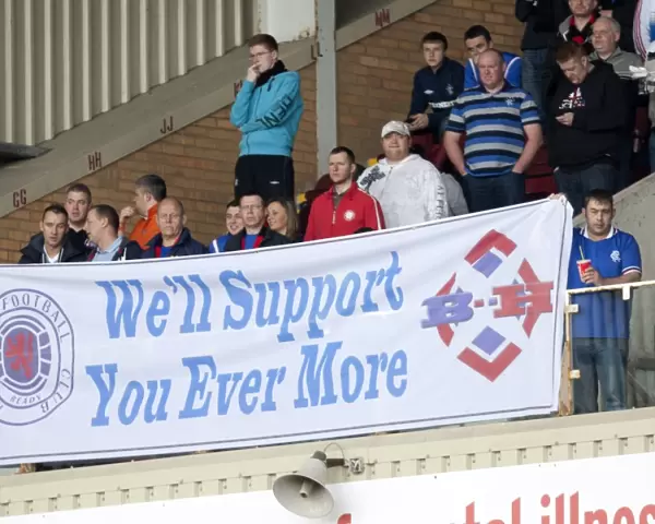 Rangers Fans Celebrate: Motherwell 1-2 Rangers, Clydesdale Bank Scottish Premier League