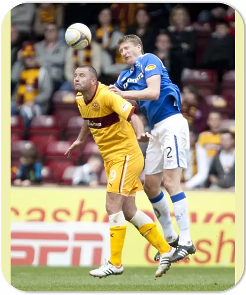 Rangers Dorin Goian Saves the Day: Clearing Michael Higdon's Threat, Rangers Lead 1-2 over Motherwell