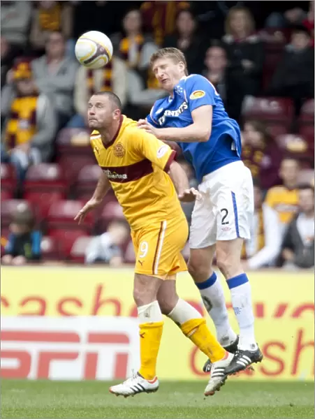 Rangers Dorin Goian Saves the Day: Clearing Michael Higdon's Threat, Rangers Lead 1-2 over Motherwell