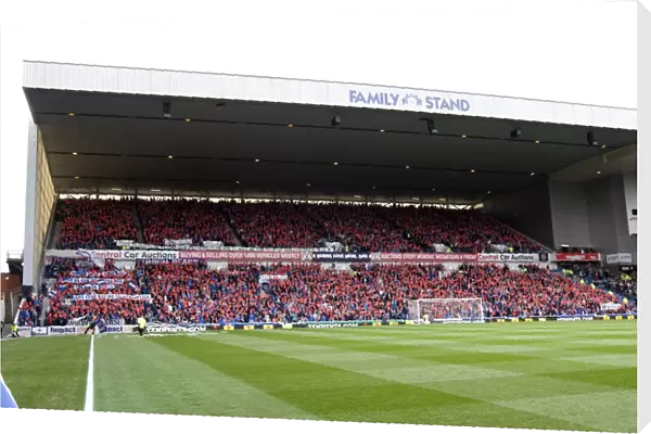 Rangers Fans in Broomloan Road Stand Celebrate Red Card Display: Rangers 3-1 St. Mirren (Clydesdale Bank Scottish Premier League)