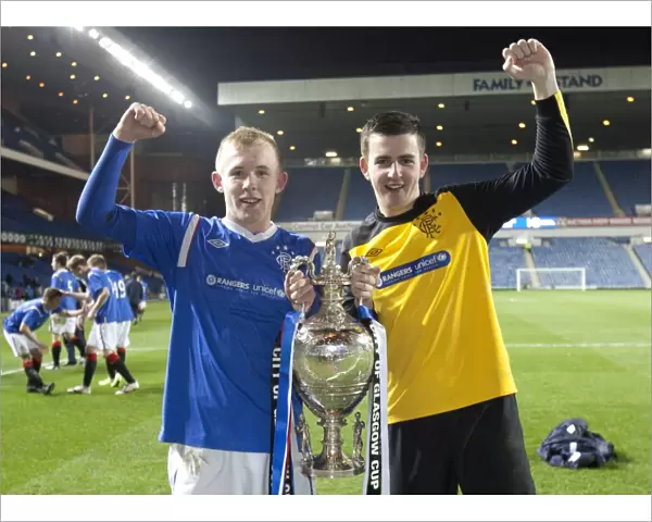 Rangers U17s Celebrate Glasgow Cup Victory: Darren Ramsay and Liam Kelly's Unforgettable Moment