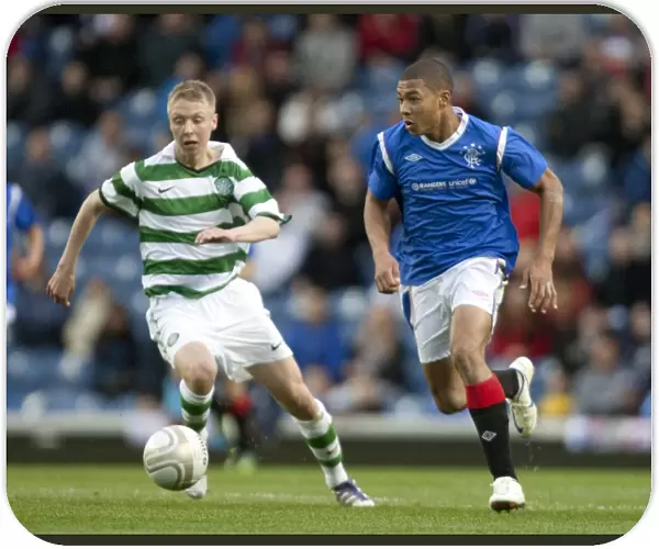 Intense Rivalry: Jamie Burrows Battle at Ibrox Stadium - Rangers U17s vs Celtic U17s, Glasgow Cup Final 2012