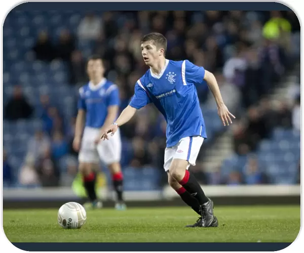 Charlie Telfer's Intense Battle: Rangers U17s vs Celtic in the Glasgow Cup Final at Ibrox Stadium (2012)