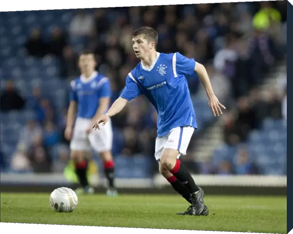 Charlie Telfer's Intense Battle: Rangers U17s vs Celtic in the Glasgow Cup Final at Ibrox Stadium (2012)