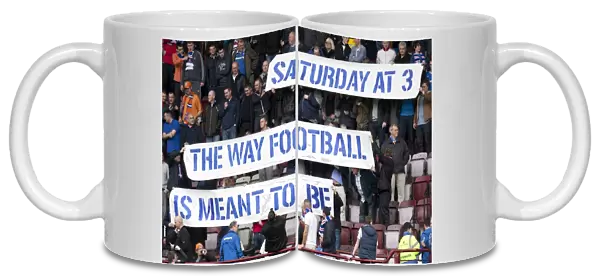 Rangers Triumph: 3-0 Victory Over Heart of Midlothian at Tynecastle Stadium - Rangers Fans Celebrate in Clydesdale Bank Scottish Premier League