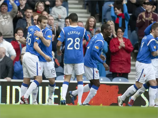 Rangers Steven Whittaker Scores Thriller: 5-0 Victory Over Dundee United at Ibrox Stadium (Scottish Premier League)