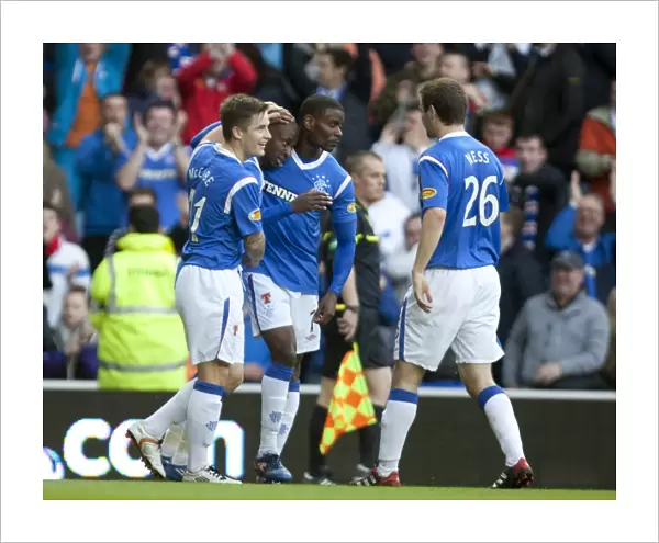 Rangers: Aluko's Brace and Triumphant Celebration with Edu, McCabe, and Ness (5-0 vs Dundee United)