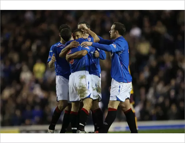 Rangers Daniel Cousin Rejoices in His First Goal: Thrilling 3-1 Triumph Over Motherwell at Ibrox Stadium