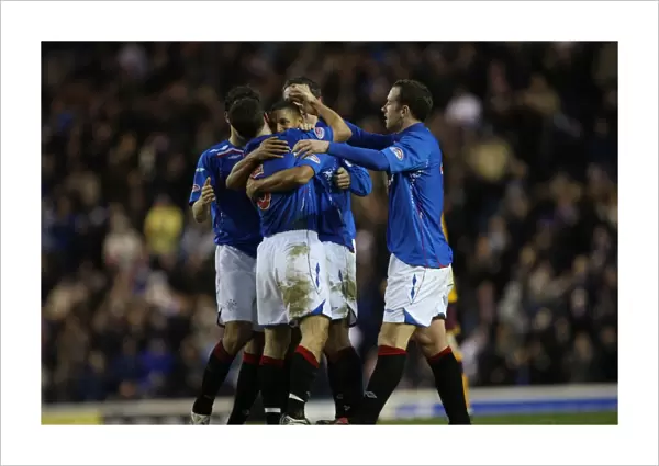 Rangers Daniel Cousin Rejoices in His First Goal: Thrilling 3-1 Triumph Over Motherwell at Ibrox Stadium