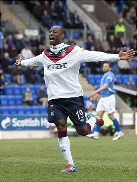 Rangers Sone Aluko Rejoices in His First Goal: St Johnstone 0-4 Rangers (Clydesdale Bank Scottish Premier League)