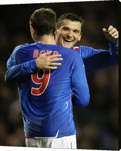 Rangers Glory: Kris Boyd and Lee McCulloch's Euphoric Celebration after Historic 6-0 Scottish Cup Victory (Ibrox, 2007 / 2008)
