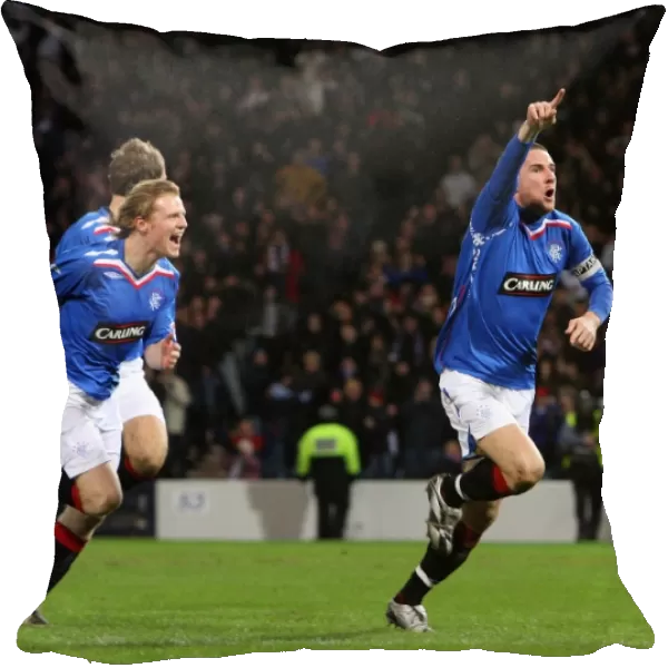 Rangers Football Club: Barry Ferguson and Chris Burke's Euphoric Moment as Rangers Secure 2-0 Victory over Heart of Midlothian in the CIS Insurance Cup Semi-Final at Hampden Park