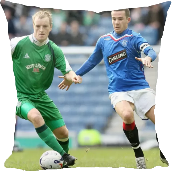 Battle for the Ball: Rangers Barry Ferguson vs. Hibernian's Brian Kerr in the Fifth Round Replay of the Scottish Cup at Ibrox (1-0 in Favor of Rangers)