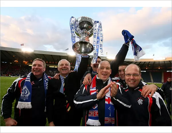 Rangers Football Club: Triumph in the CIS Insurance Cup - Walter Smith, Kenny McDowell, Ally McCoist, Adam Owen, and Pip Yeates Celebrate Victory over Dundee United (2008)