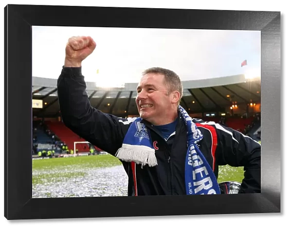 Rangers FC: Ally McCoist and Team Celebrate CIS Insurance Cup Victory over Dundee United at Hampden Park (2008)