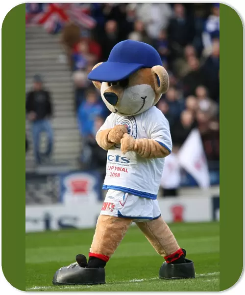 Rangers FC and Broxi Bear Celebrate CIS Cup Victory: Rangers vs Dundee United at Hampden Park (2008) - League Cup Triumph