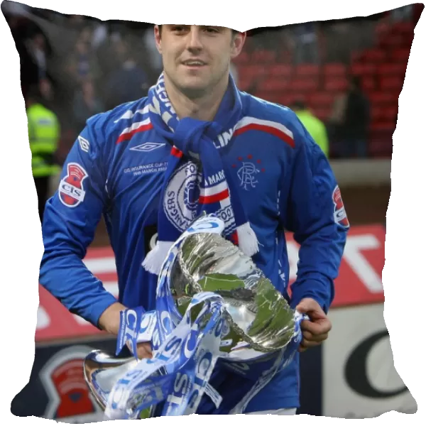 Rangers FC: Kris Boyd's Triumphant Goal Celebration after Winning the 2008 CIS League Cup vs. Dundee United at Hampden Park