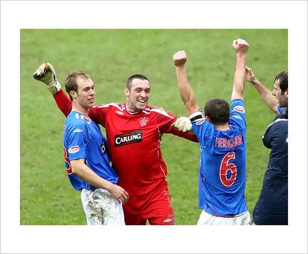 Rangers Triumph Over Celtic: Whittaker, McGregor, and Ferguson's Jubilant Celebration (1-0)