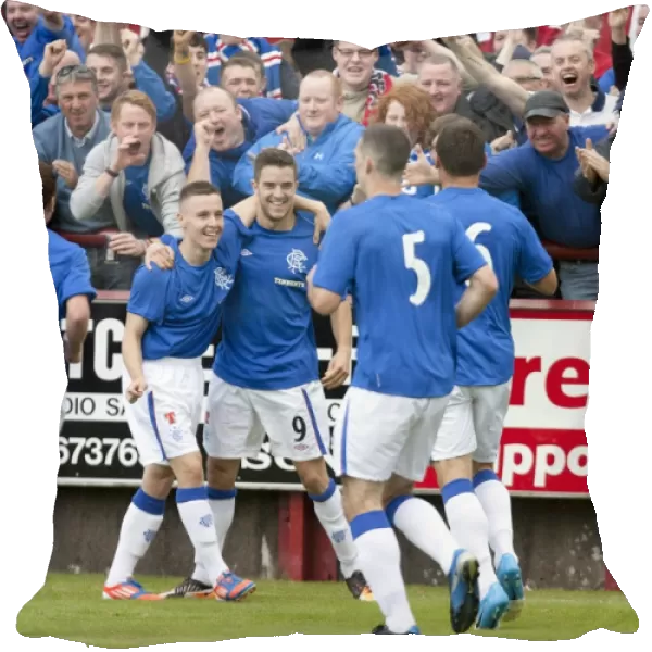 Rangers Andy Little: Celebrating His Goal Against Brechin City in the Ramsden's Cup First Round (1-2)