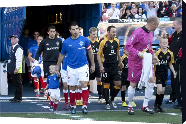 Rangers Football Club: Carlos Bocanegra and Mascots Kick Off Ibrox Stadium's Scottish League Cup Victory (4-0 vs East Fife)