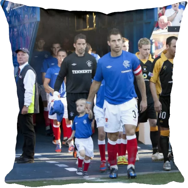 Rangers Football Club: Carlos Bocanegra and Mascots Kick Off Ibrox Stadium's Scottish League Cup Victory (4-0 vs East Fife)