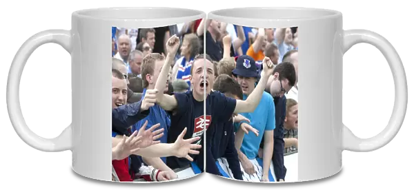 Rangers Fans United: A Fierce Rivalry - Passionate Supporters in the Stands (Peterhead vs Rangers 2-2)