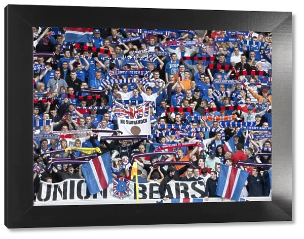 Rangers Triumph: Euphoric Celebration of Fans - The Blue Order's 5-1 Victory Over East Stirlingshire at Ibrox Stadium