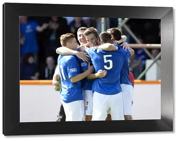 Thrilling Draw: Andy Little's Goal Celebration - Rangers vs. Berwick Rangers (Third Division Soccer)