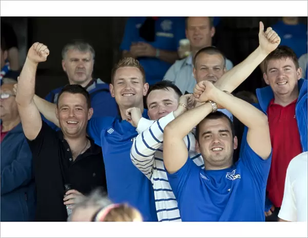 Passionate Rangers Fans United: A Sea of Unity at Ibrox During the 1-1 Thriller (Rangers vs. Berwick Rangers)