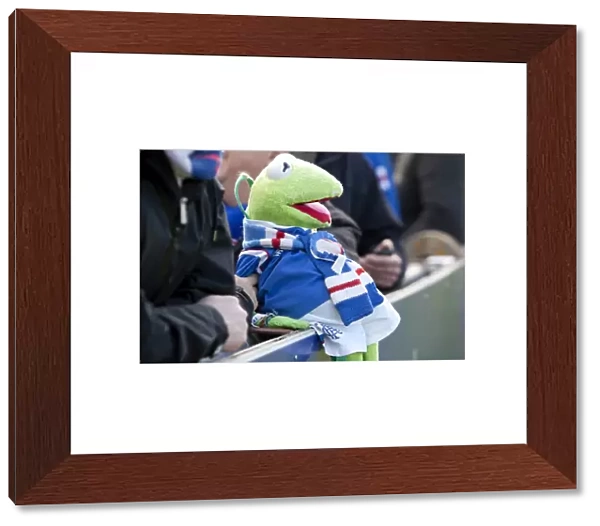 Kermit the Frog Celebrates First Goal for Rangers: Forres Mechanics 0-1 (William Hill Scottish Cup Second Round, Mosset Park)