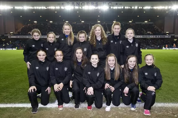 Rangers Ladies and Girls Celebrate Half Time Victory: Rangers 3-0 Annan Athletic, Irn-Bru Scottish Third Division, Ibrox Stadium