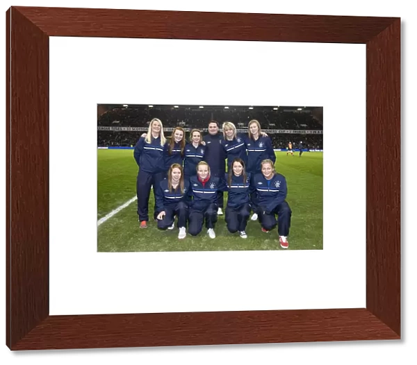 Rangers Ladies Celebrate 3-0 Half-Time Lead Against Annan Athletic at Ibrox Stadium