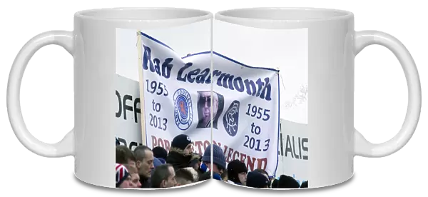 Rangers Fans Honor Rab Learmonth: A Moment of Silence at Balmoor Stadium (Peterhead vs. Rangers 0-1)