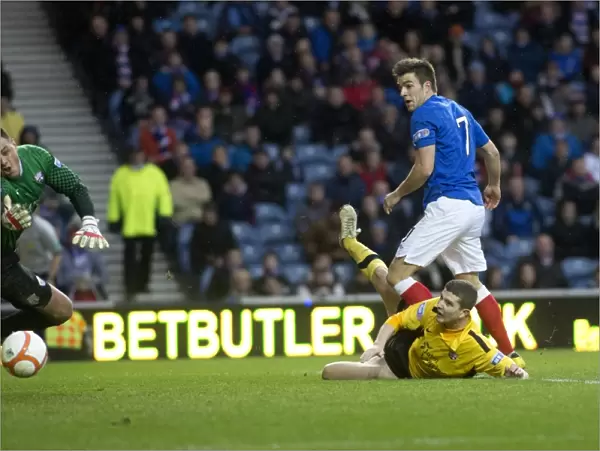 Thrilling Third Division Clash: John Crawford Scores the Unexpected Equalizer for Montrose at Ibrox Stadium - Rangers Andy Little in Disbelief