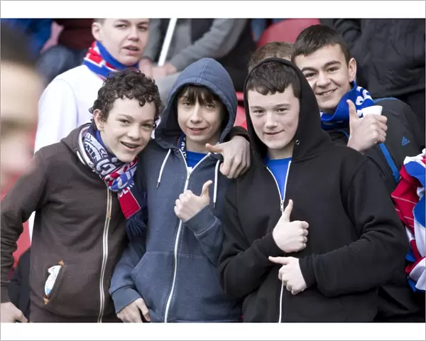 Rangers Glory: A Sea of Fans Celebrating at Broadwood Stadium (4-1 vs Clyde) - Scottish Third Division Triumph