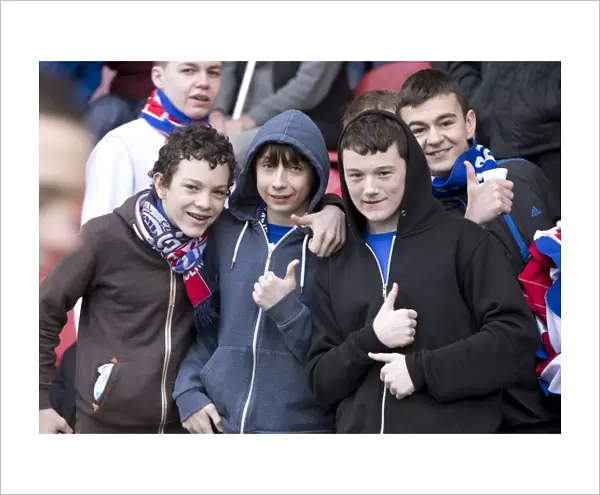 Rangers Glory: A Sea of Fans Celebrating at Broadwood Stadium (4-1 vs Clyde) - Scottish Third Division Triumph