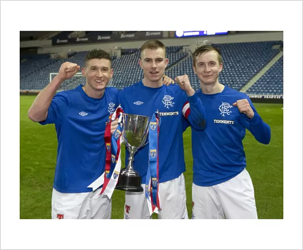 Rangers Reserves: Andy Mitchell and Team Celebrate SFL Reserve League Victory with Trophy Lift