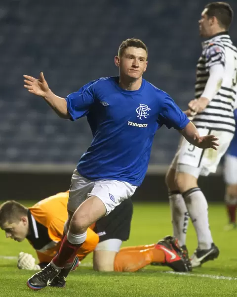 Fraser Aird Scores the Second Goal: Rangers Reserves 2-0 Queens Park Reserves at Ibrox Stadium