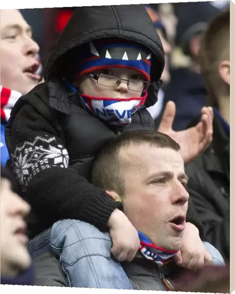 Unwavering Rangers Fans: A Tight Third Division Battle at Ibrox Stadium (1-2 in Favor of Annan Athletic)