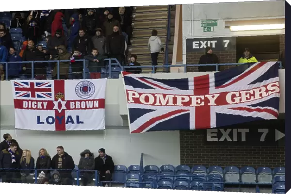Passionate Union Jack Wave at Ibrox: Rangers Fans Unwavering Support Amidst a 1-2 Defeat Against Annan Athletic