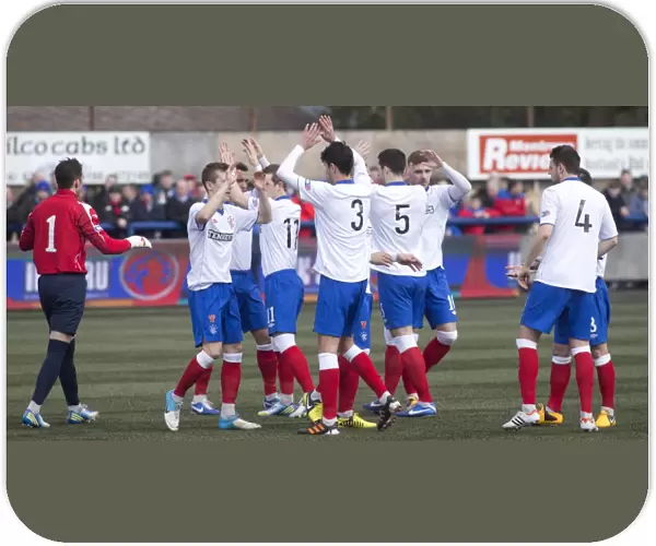 Rangers Players Gear Up for Kick-off: Montrose vs Rangers, Irn-Bru Scottish Third Division, Links Park (0-0)