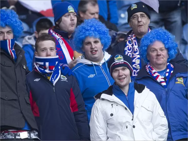 A Sea of Linfield Supporters at Ibrox Stadium: Rangers vs. Linfield (2-0 in Favor of Rangers)