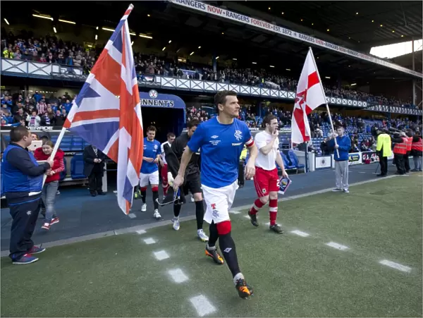 Rangers Football Club: Lee McCulloch Leads Team Out in 2-0 Victory Over Linfield at Ibrox Stadium (Friendly Match)