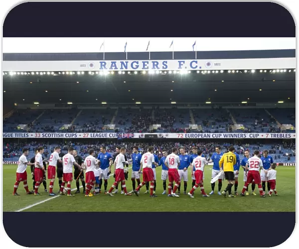 Rangers vs Linfield: A Friendly Handshake at Ibrox Stadium Before the 2-0 Match