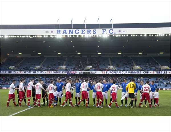 Rangers vs Linfield: A Friendly Handshake at Ibrox Stadium Before the 2-0 Match